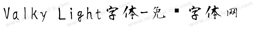 Valky Light字体字体转换